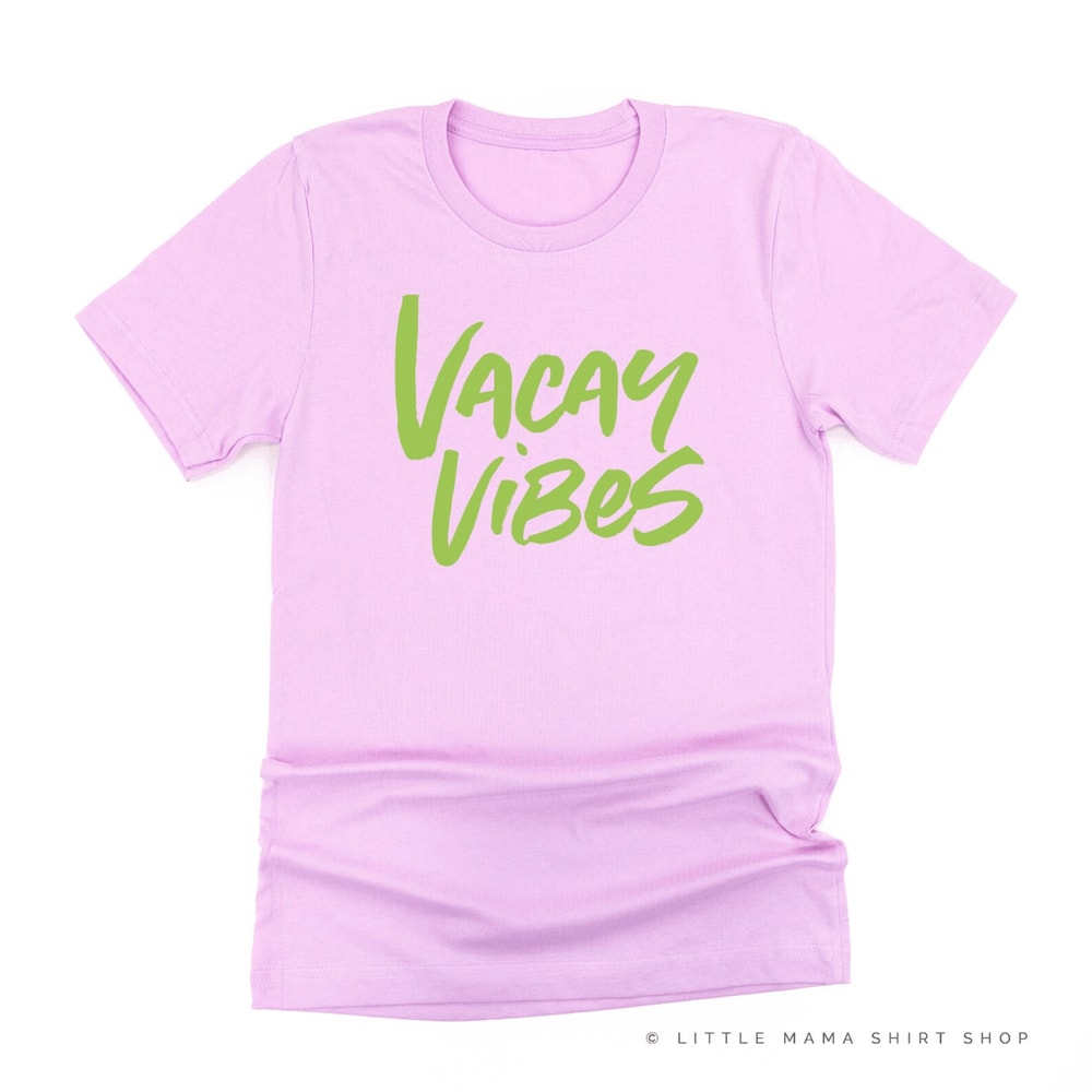 Vacay Vibes Neon Shirt Summer Vacation Graphic Tee Beach Vibes Travel Shirt 1