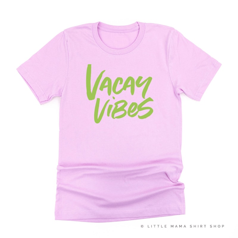 Vacay Vibes Neon Shirt Summer Vacation Graphic Tee Beach Vibes Travel Shirt 1