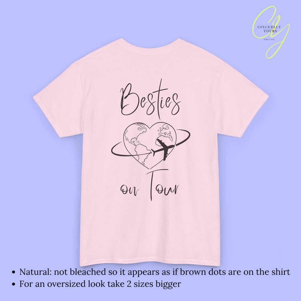 Besties On Tour Shirt Personalized Girls Trip Vacation Tee Custom Travel Shirt 2