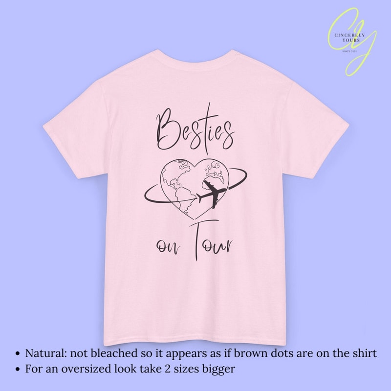 Besties On Tour Shirt Personalized Girls Trip Vacation Tee Custom Travel Shirt 2