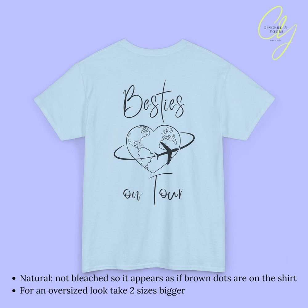 Besties On Tour Shirt Personalized Girls Trip Vacation Tee Custom Travel Shirt 3