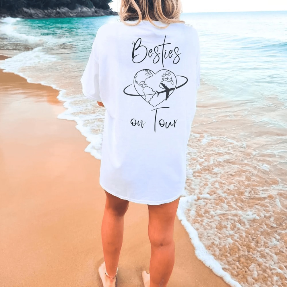 Besties On Tour Shirt Personalized Girls Trip Vacation Tee Custom Travel Shirt 1