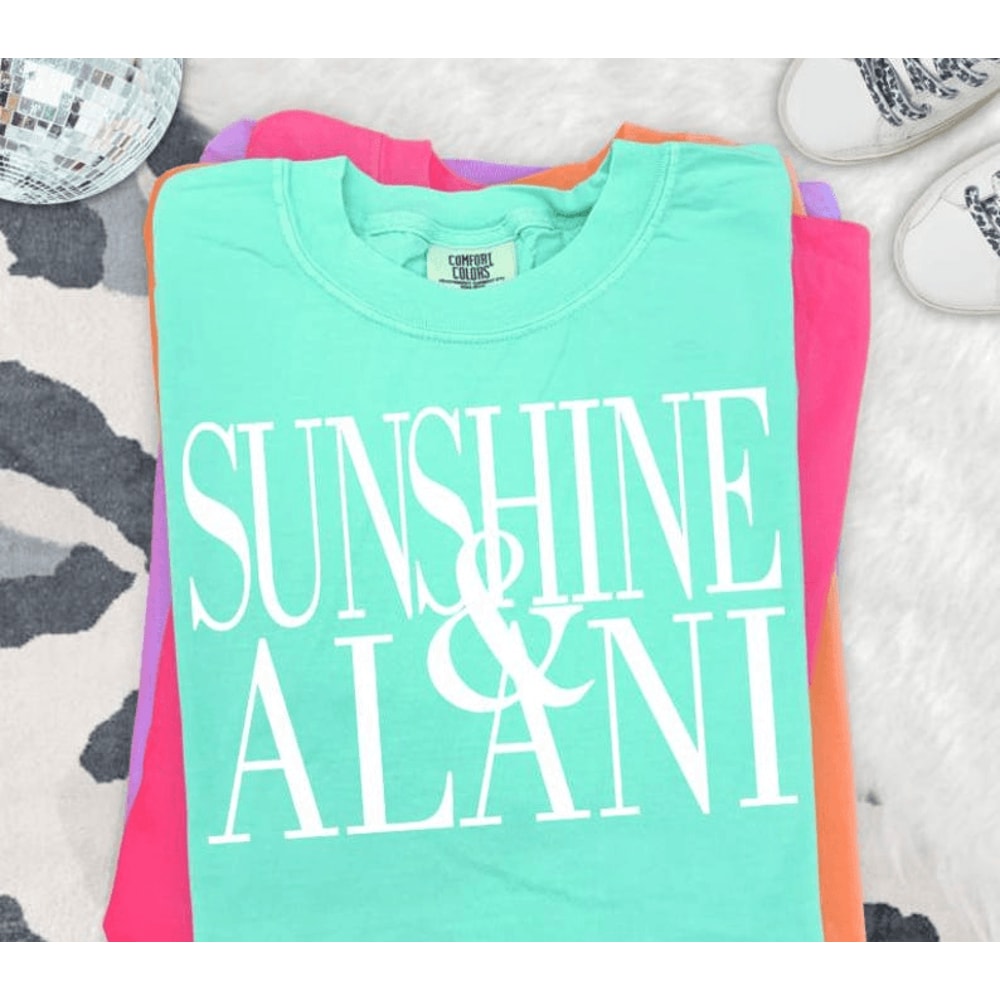 Sunshine Alani Shirt Summer Aesthetic Graphic Tee Beach Vibes Trendy Outfit 0