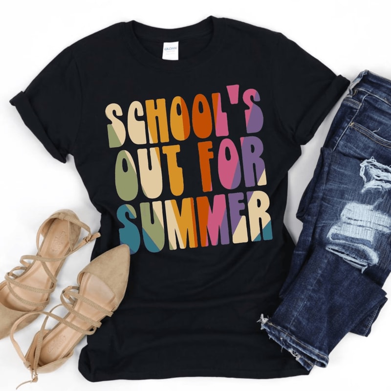 Schools Out For Summer Teacher Shirt Last Day Of School Summer Break Tee 0