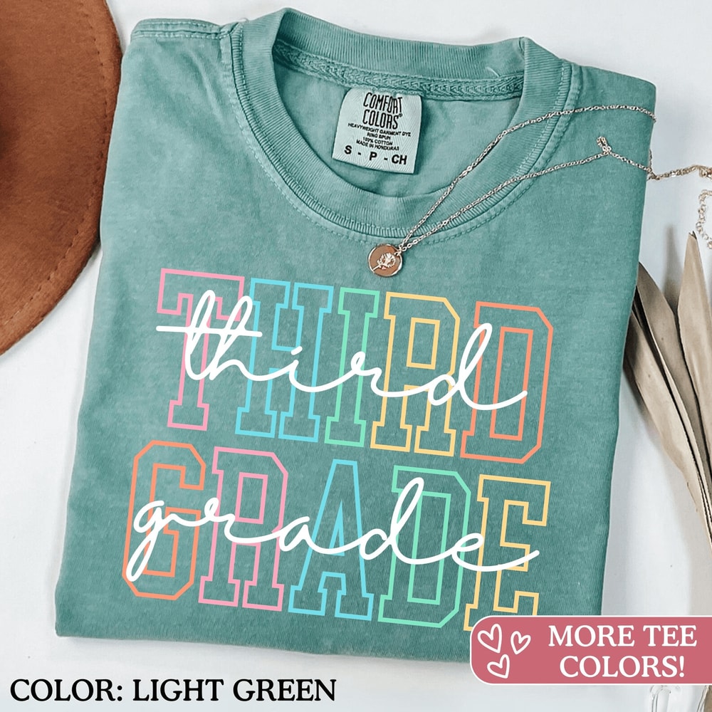 Comfort Colors Third Grade Teacher Shirt Cute Elementary Back To School Teacher Tee 1