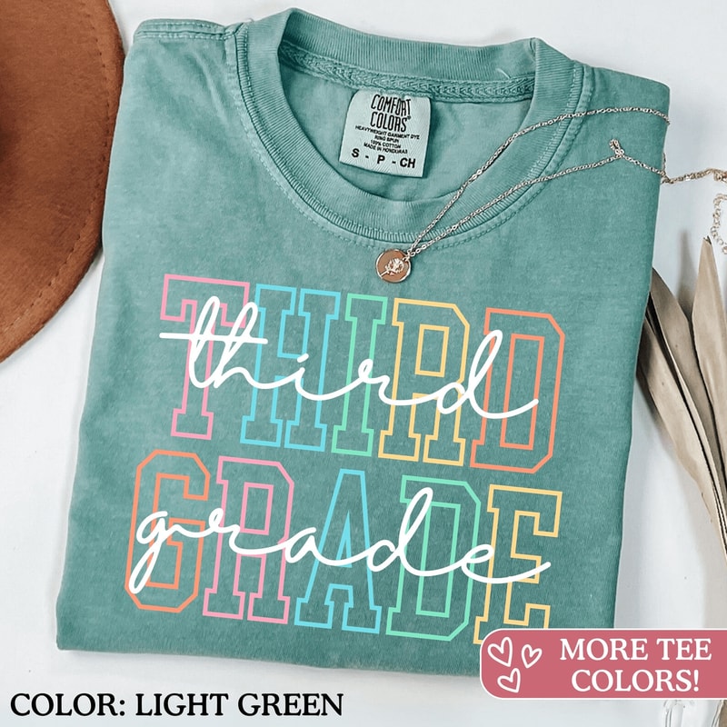 Comfort Colors Third Grade Teacher Shirt Cute Elementary Back To School Teacher Tee 1