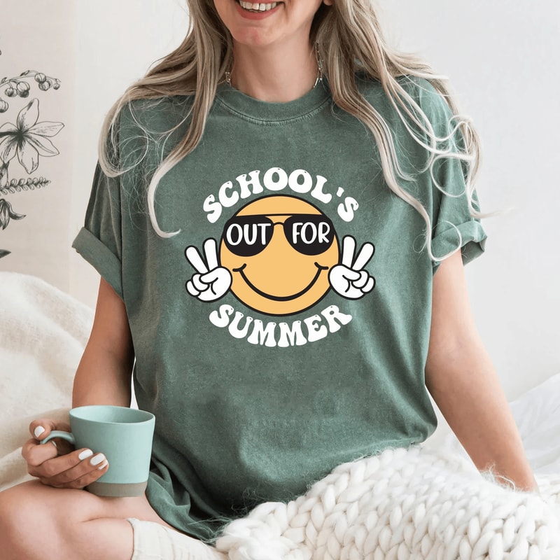 Comfort Colors Schools Out For Summer Teacher Shirt Last Day Of School Tee 1