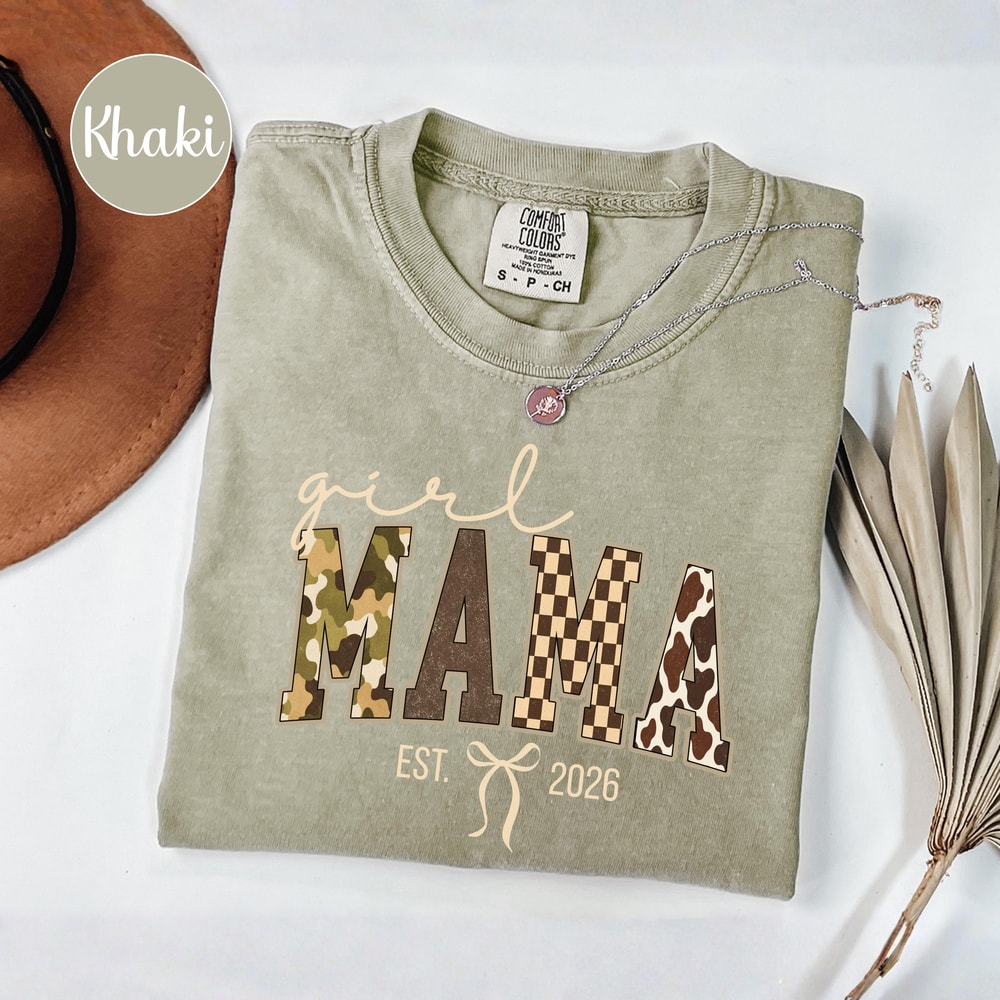 Custom Girl Mama Shirt Personalized Est Duck Camo Mom Retro Hunting Mommy Tee New First Time Mother 3