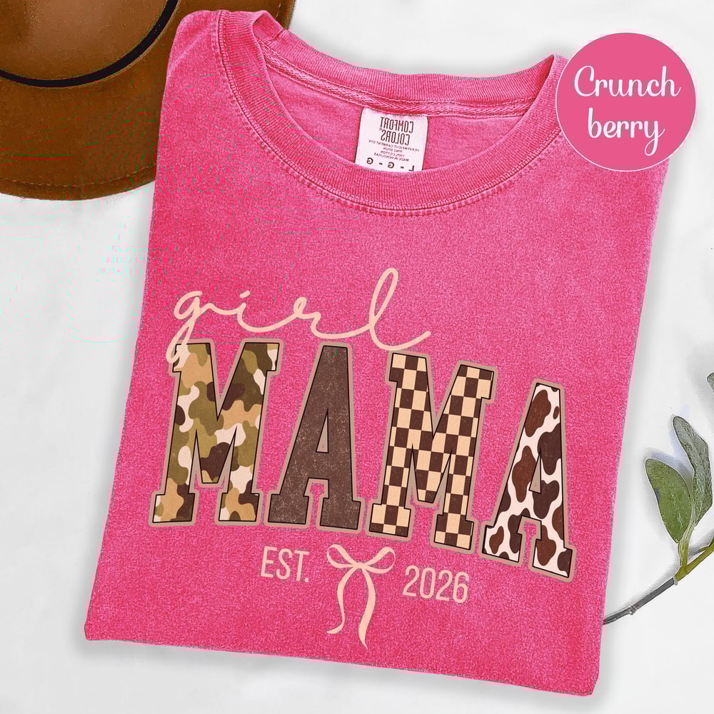 Custom Girl Mama Shirt Personalized Est Duck Camo Mom Retro Hunting Mommy Tee New First Time Mother 4