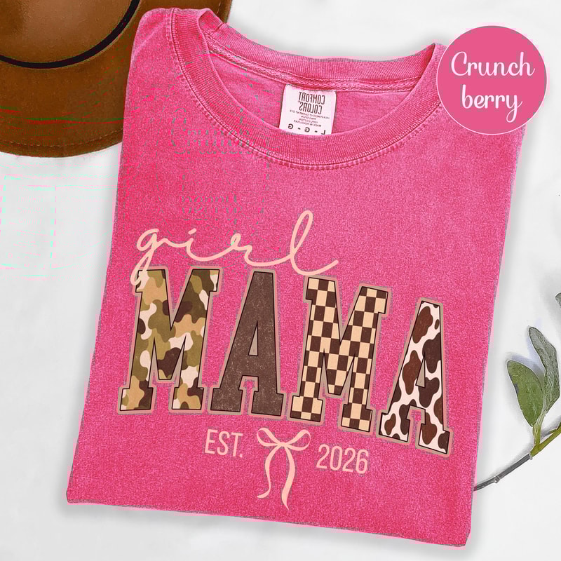 Custom Girl Mama Shirt Personalized Est Duck Camo Mom Retro Hunting Mommy Tee New First Time Mother 4