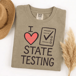 funny testing day teacher shirt comfort colors exam humor teacher gift tee