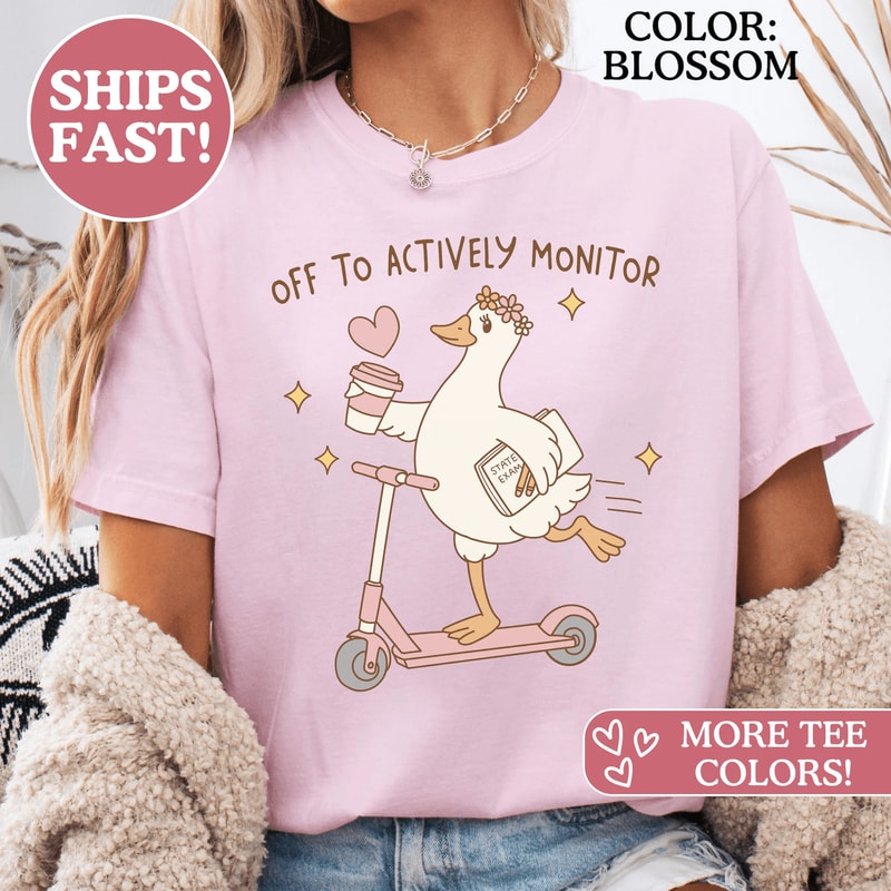 State Testing Teacher Shirt Funny Goose Comfort Colors Testing Day Tee 0