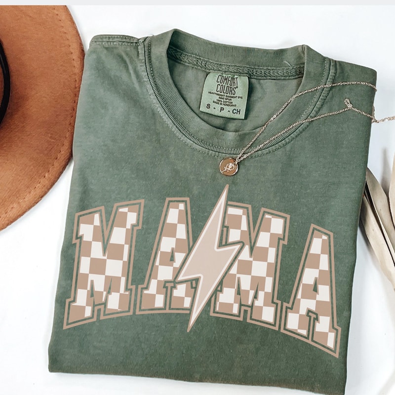 Checkered Mama Shirt Gift For Mom Retro Mom Tee Mothers Day Gift Vintage Checkered Mama Tshirt Vars 4