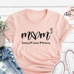 mom squad shirt personalized mom graphic tee with kids names cute family t-shirt