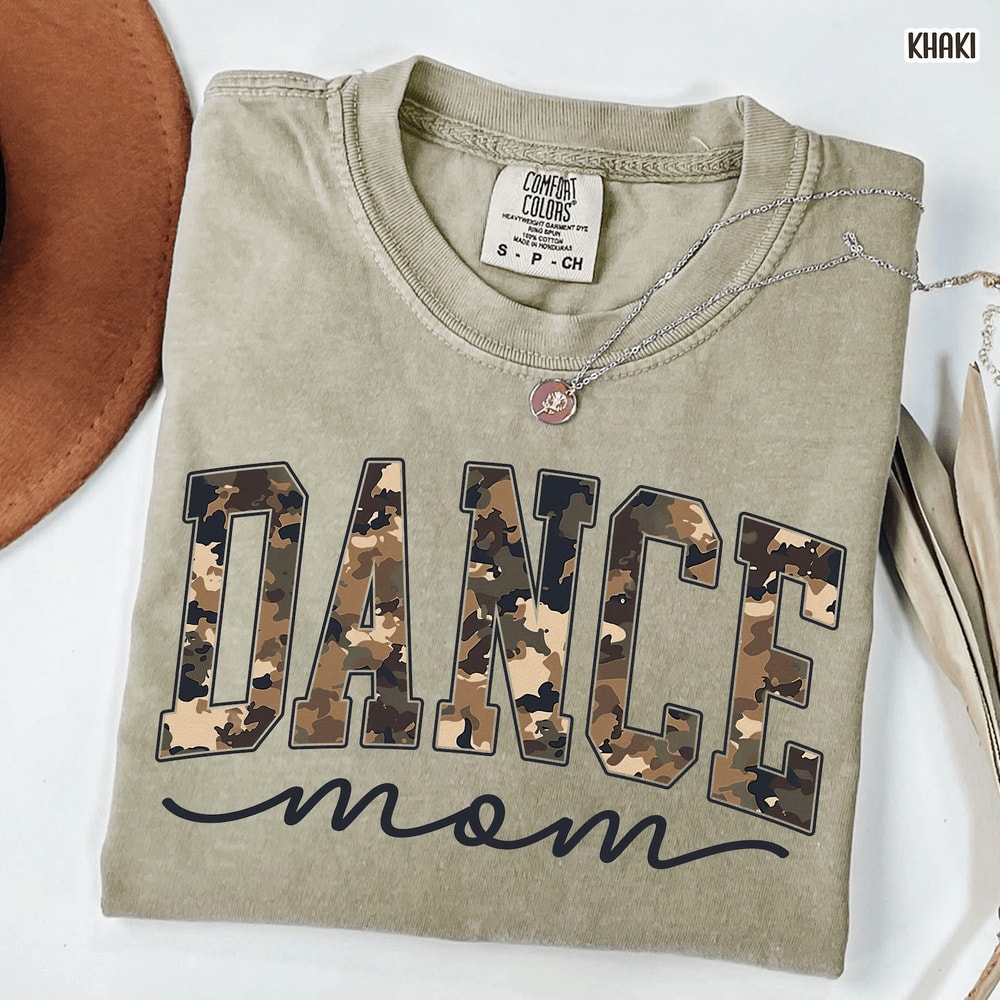 Comfort Colors Camo Dance Mom Shirt Trendy Dance Mom Life Tee Gift 0