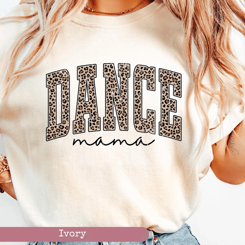 Comfort Colors Leopard Dance Mama Shirt Trendy Dance Mom Life Tee Gift 1