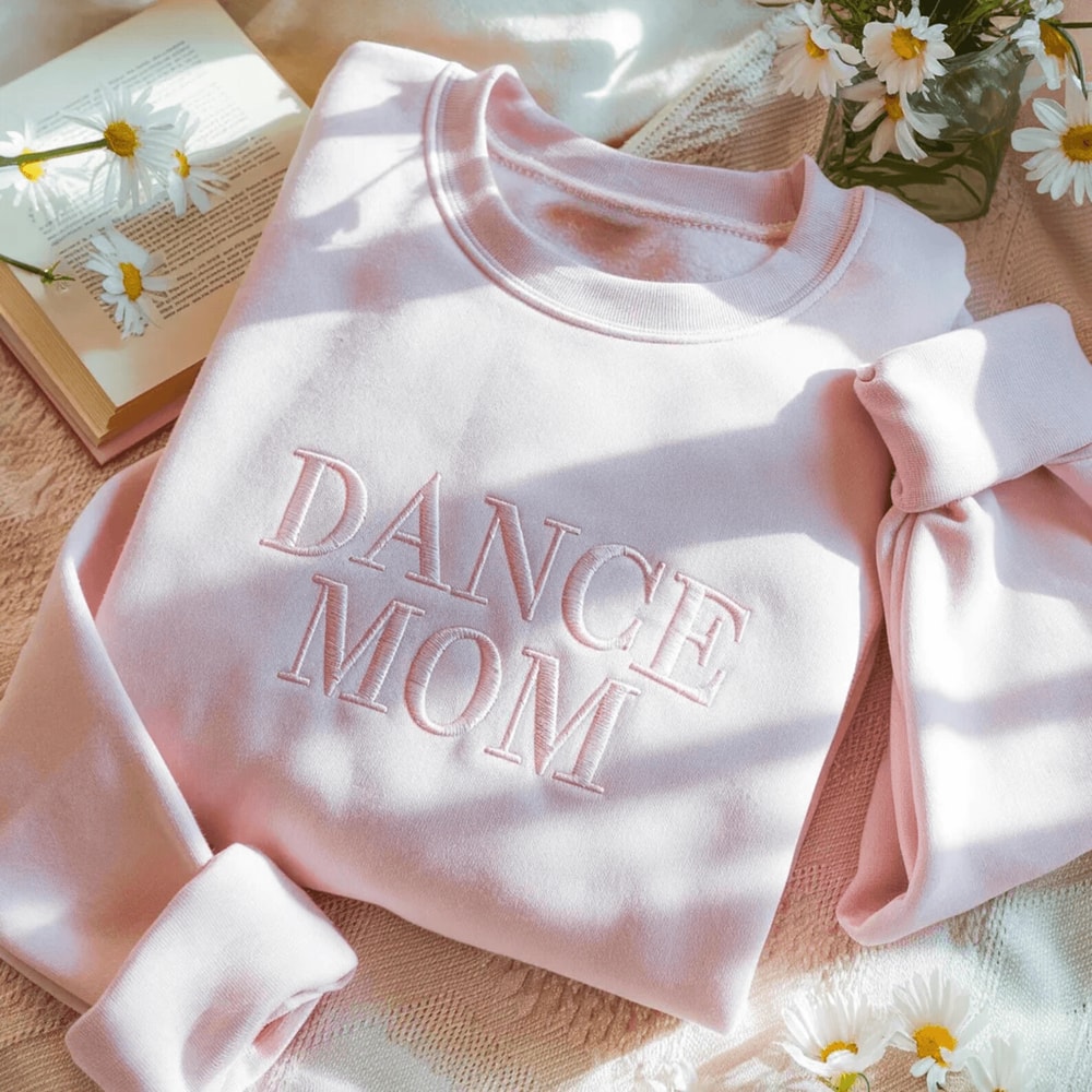 Embroidered Dance Mom Sweatshirt Personalized Team Crewneck Mothers Day Gift 0