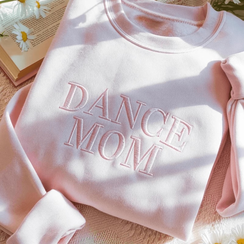 Embroidered Dance Mom Sweatshirt Personalized Team Crewneck Mothers Day Gift 1