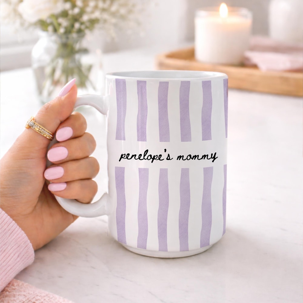 Personalized Mama Mug Custom Name Coffee Cup Cute Minimalist Mom Gift Ceramic Mug 0