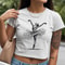 Ballerina Line Art Shirt Minimalist Ballet Dancer Graphic Tee Aesthetic Dance TShirt 2