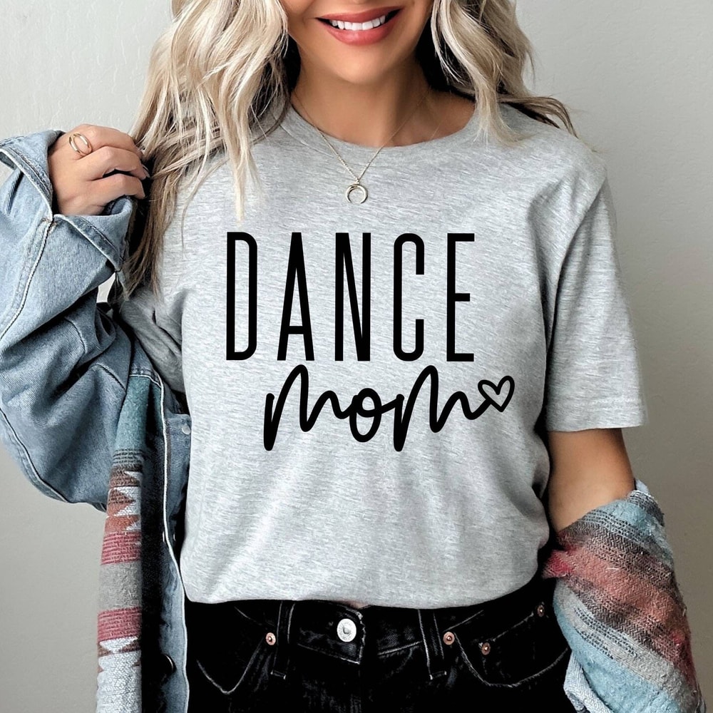 Dance Mom Shirt Cute Script Graphic Tee Casual Recital Mom TShirt Everyday Wear 2