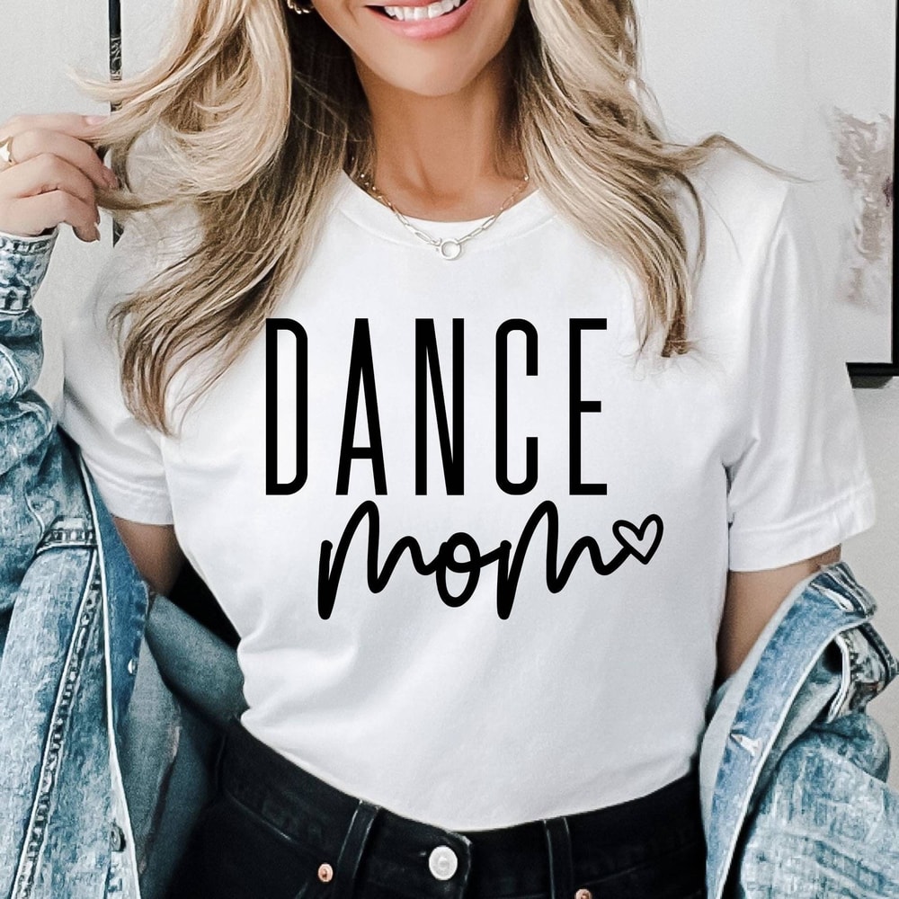 Dance Mom Shirt Cute Script Graphic Tee Casual Recital Mom TShirt Everyday Wear 3
