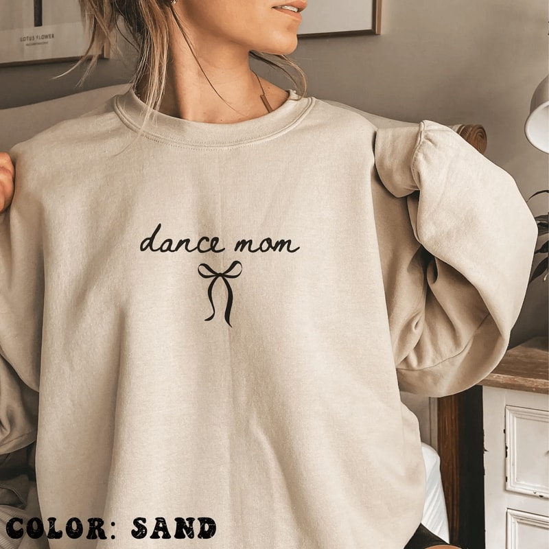 Dance Mom Shirt Ballet Mom Bow Tee Dance Mama Sweatshirt Competition Gift 2