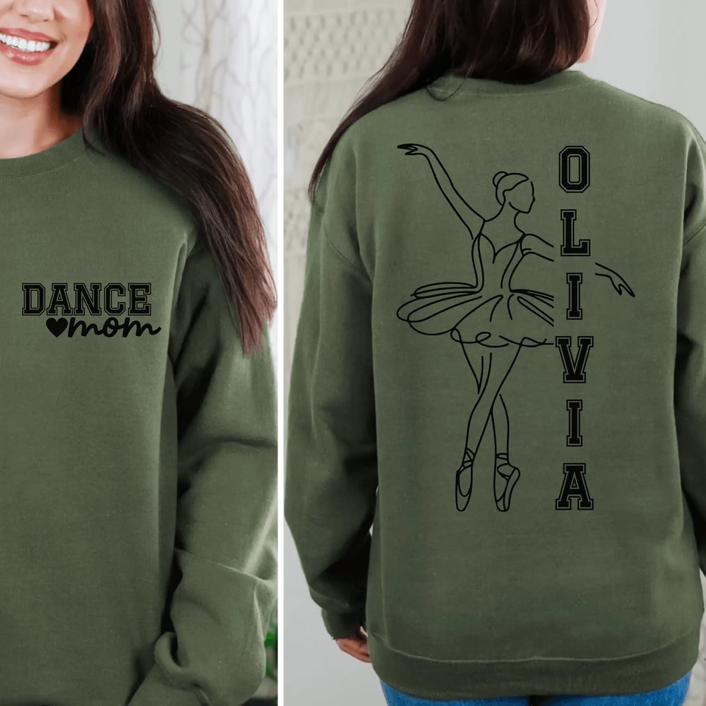 Custom Dance Mom Sweatshirt With Kids Names Personalized Crewneck Gift 3