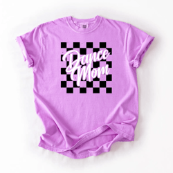checkered dance mom shirt trendy graphic tee dance competition mom gift