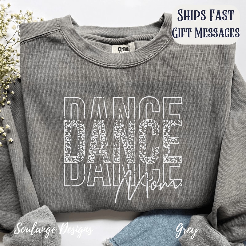 Comfort Colors Dance Mom Sweatshirt Crewneck Mama Gift Cozy Dance Mom Apparel 4