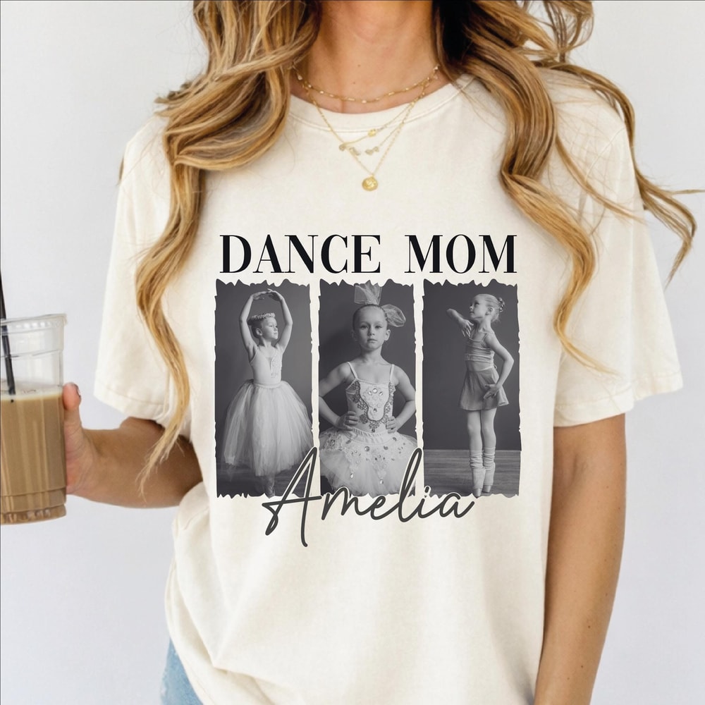 Personalized Dance Mom Photo Shirt Custom Photos Tee Gift For Dancer Mama 0