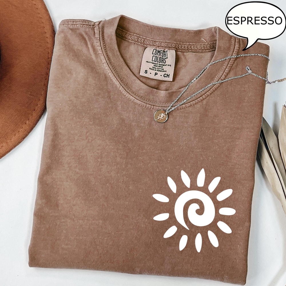 Sun Graphic Shirt Minimalist Boho Tee Aesthetic Summer TShirt Casual Womens Top 0