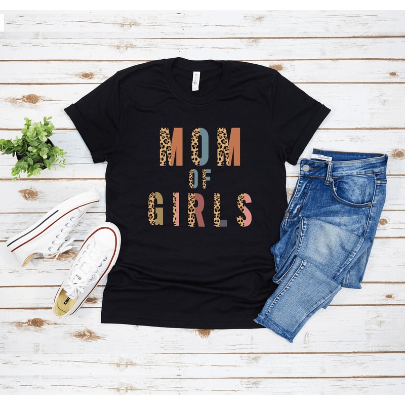 Mom Of Girls Shirt Leopard Print Cute Mom Tee Mothers Day Gift For Mom 3
