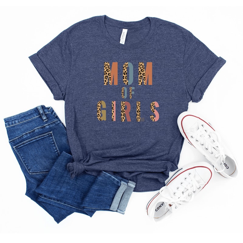 Mom Of Girls Shirt Leopard Print Cute Mom Tee Mothers Day Gift For Mom 1