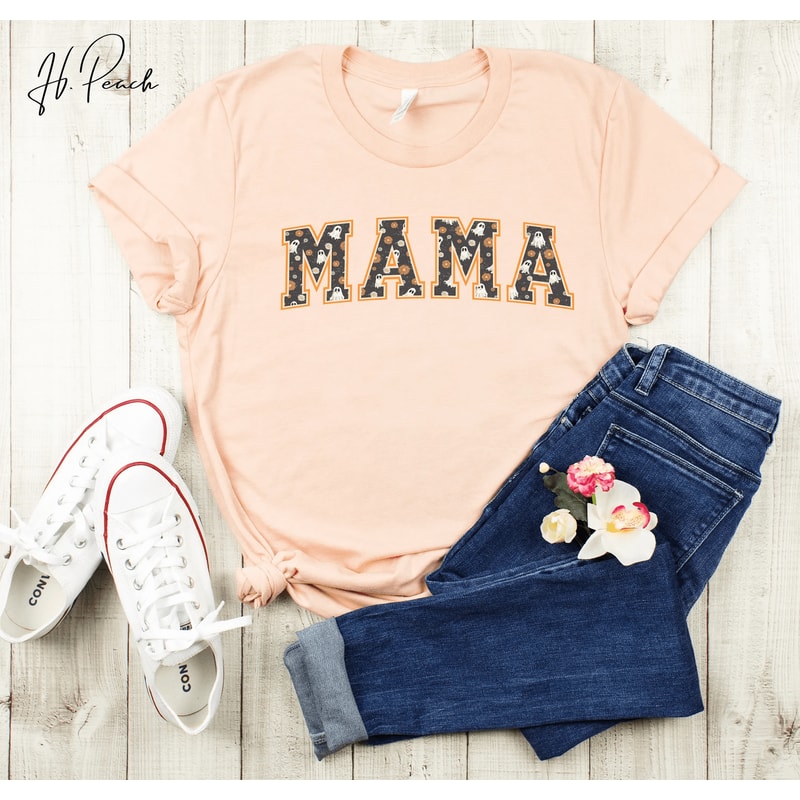 Ghost Mama Shirt Cute Spooky Halloween Mom Tee Boo Crew Fall Graphic Shirt 2