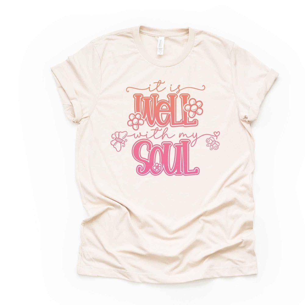 It Is Well With My Soul Christian Tee Unisex Hymn Shirt 1