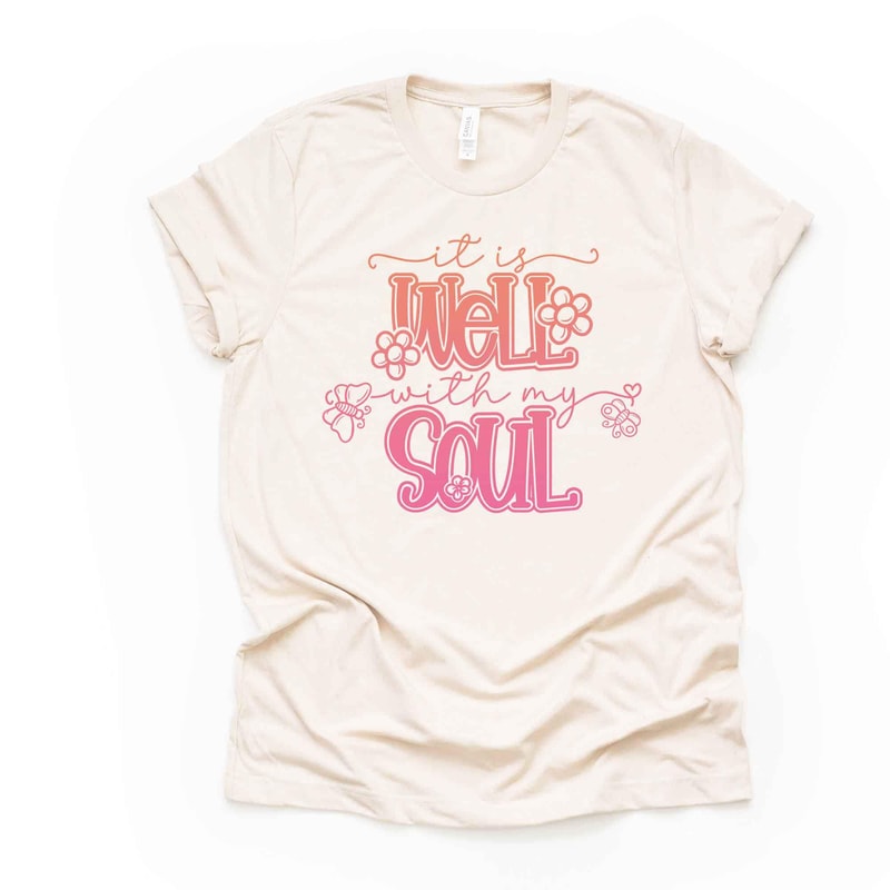 It Is Well With My Soul Christian Tee Unisex Hymn Shirt 1