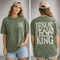 Jesus Is King Shirt Oversized Vintage Christian Tee Faith Streetwear Unisex Gift 2