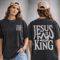 Jesus Is King Shirt Oversized Vintage Christian Tee Faith Streetwear Unisex Gift 0