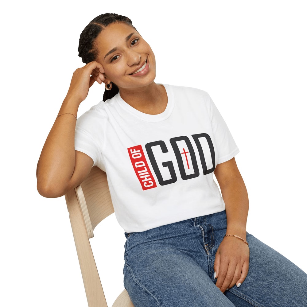 Child Of God Shirt Christian Cross Typography Faith Tee Inspirational Religious Gift 3
