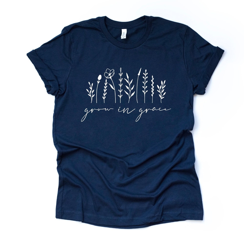 Grow In Grace Christian Tee Wildflower Unisex Shirt 2