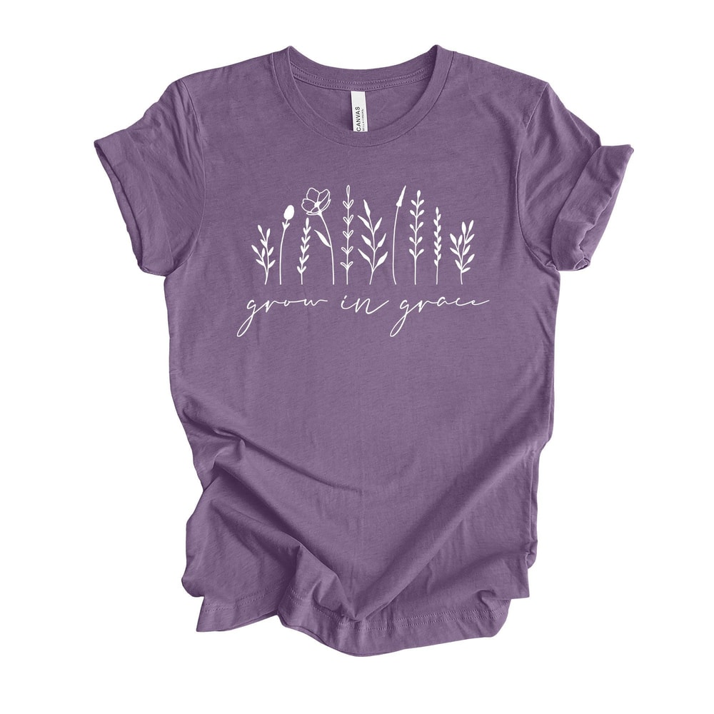 Grow In Grace Christian Tee Wildflower Unisex Shirt 6
