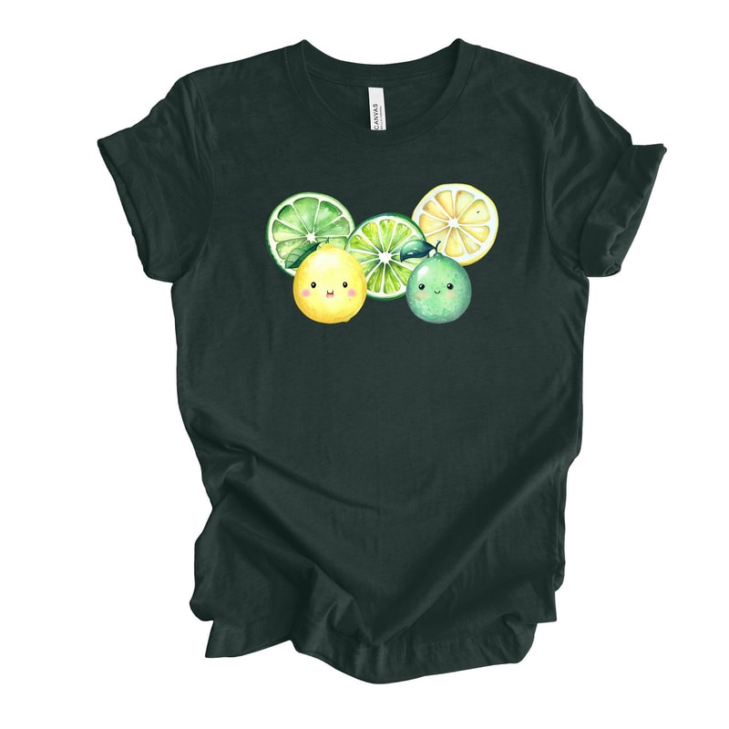 Lemon Lime Tee Fun Citrus Fruits Unisex Shirt 1