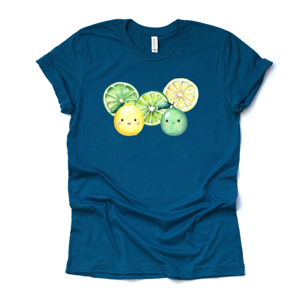 Lemon Lime Tee Fun Citrus Fruits Unisex Shirt 2