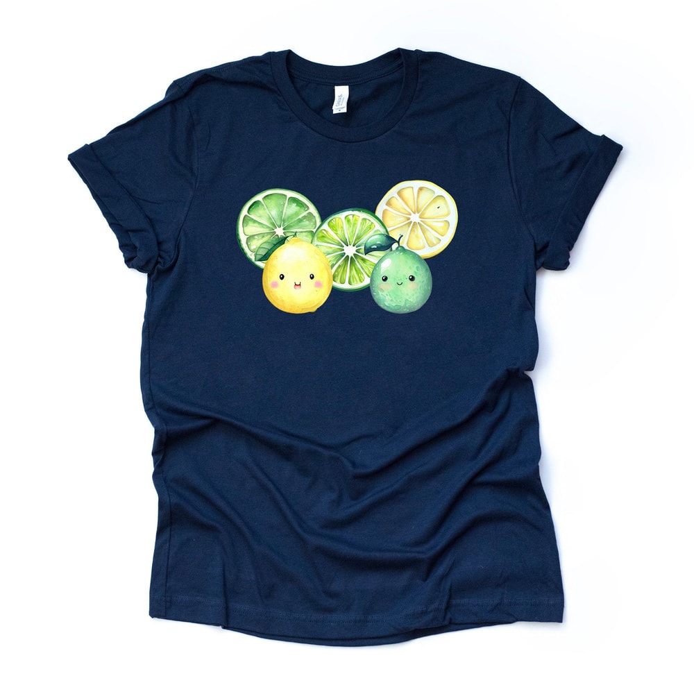 Lemon Lime Tee Fun Citrus Fruits Unisex Shirt 0