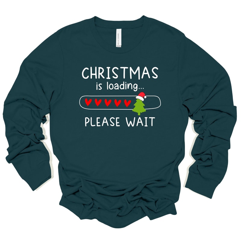 Christmas Is Loading Long Sleeve Tee Unisex Holiday Shirt 4