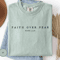 Faith Over Fear Shirt Comfort Colors Christian Minimalist Bible Verse Tee 3