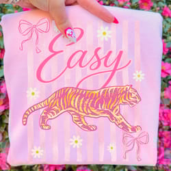 easy tiger t-shirt – preppy coquette striped graphic tee