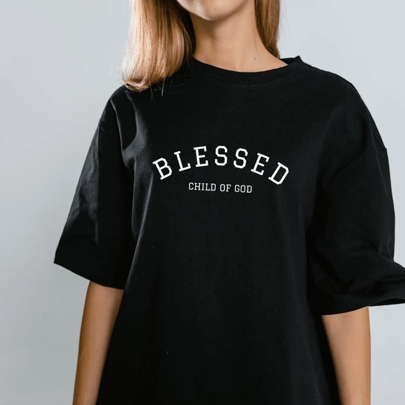 Blessed Child Of God Shirt Christian Faith Tee Inspirational Religious Gift 0