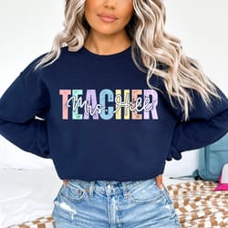 teacher sweatshirt floral graphic crewneck cute teacher pullover cozy classroom outfit